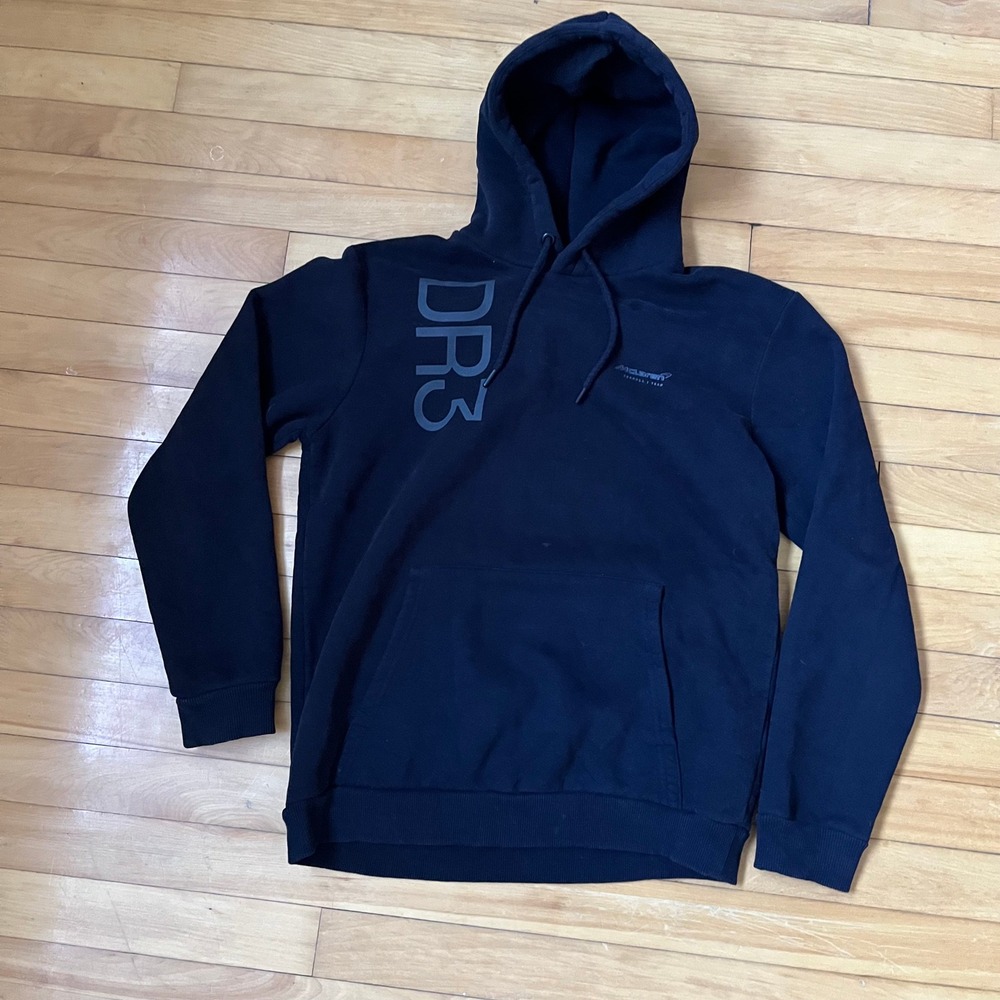 McLaren Formula 1 Team Daniel Ricciardo DR3 Hoodie Black Mens Medium Pullover